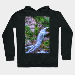 Ithaca NY Robert H. Treman State Park Flowing Water Hoodie